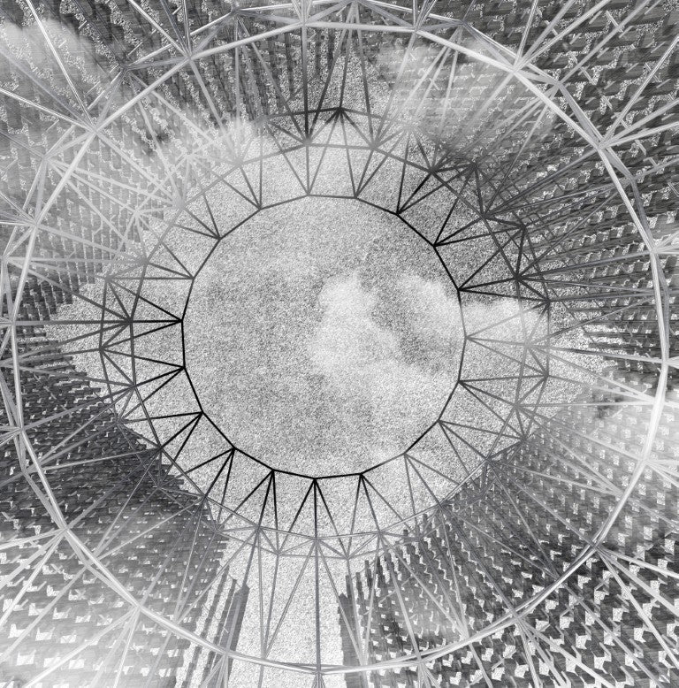 A Vertically Rendered view of the Kiribati Architectural Project Proposal looking at the top of the Architecturally Designed Tower.