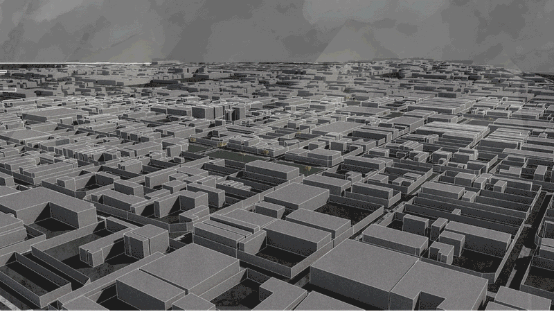 Animated render of worker's housing propagation and reproducibility showing how floors can be stacked and build independently.